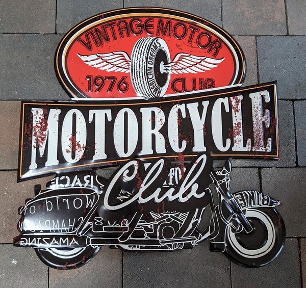 Blechschild Motorcycle Club WO-1362
