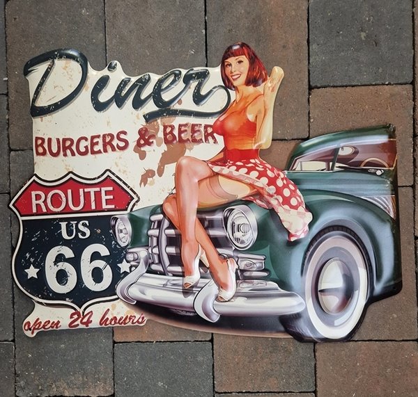 Diner Pin Up Schild WO-1531